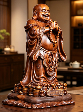 招财纳福弥勒佛像摆件乔迁送礼
