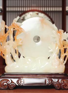 三件套竹报平安扣大象摆件