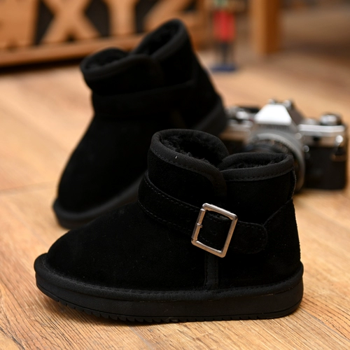 Зимние детские туфли для мальчиков, короткие сапоги, утепленные нескользящие ботинки, коллекция 2022, подходит для подростков