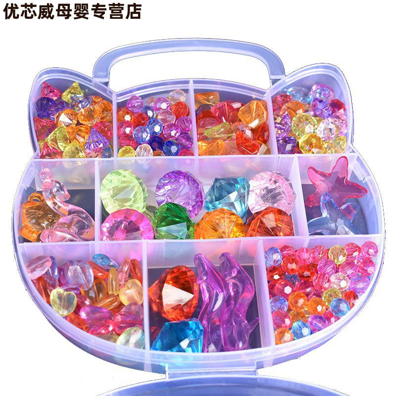 宝石女孩儿童仿色七彩亚克儿童玩具 亚客母婴手工串珠/穿珠/首饰编织