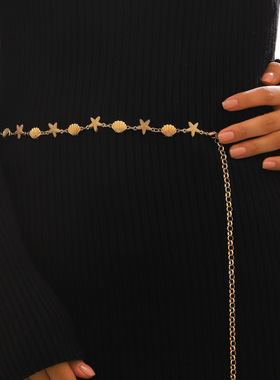 欧美跨境海洋风贝壳海星耳环手链