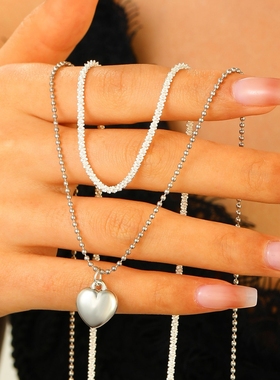 时尚简约高级感项链女波光粼粼满