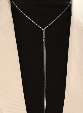 冷淡风超长抽拉项链女ins极简小