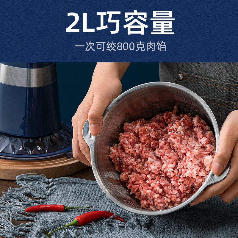 家用电动小型打肉馅搅拌料理绞肉机 蓝度电器绞肉/碎肉/绞菜机