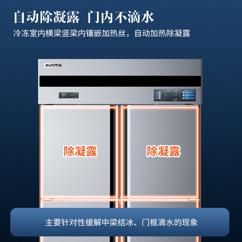澳柯玛四门商用风冷速冻柜冷冻冰箱 澳柯玛商用上信展示柜