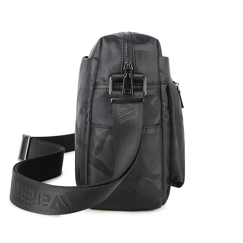 威尔伦横款休闲单肩包男包斜挎包男士包包斜跨潮流防水牛津布背包 - 图2