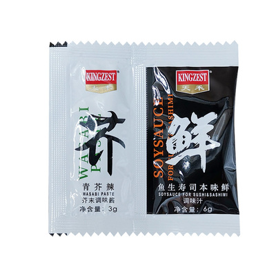 天禾芥末酱油迷你包刺身寿司青芥辣3g+酱油6g 100小包装