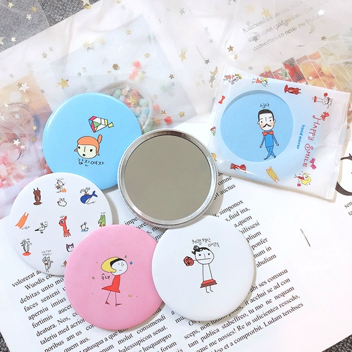 Маленькое портативное мультяшное зеркало, сумка для школьников