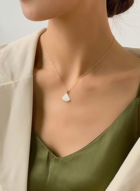 项链女小众设计感ins扇形简约