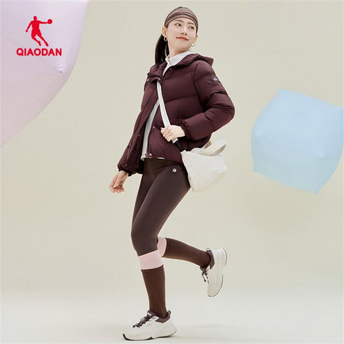 乔丹梭织羽绒服女2025冬季保暖宽松综训休闲运动外套QDEGM2254038 - 图3
