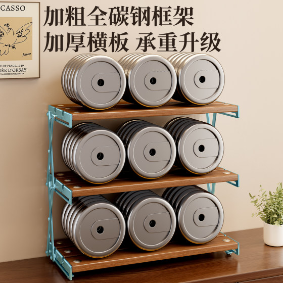 Desktop foldable multi-layer coffee cup holder storage rack