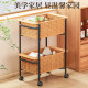 Kitchen storage rack rattan multi-layer trolley living room storage rack good things bookshelf bathroom toilet wheeled artifact