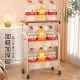 Movable trolley sofa side table with wheels