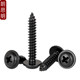 Black cross round head stainless steel self-tapping screw