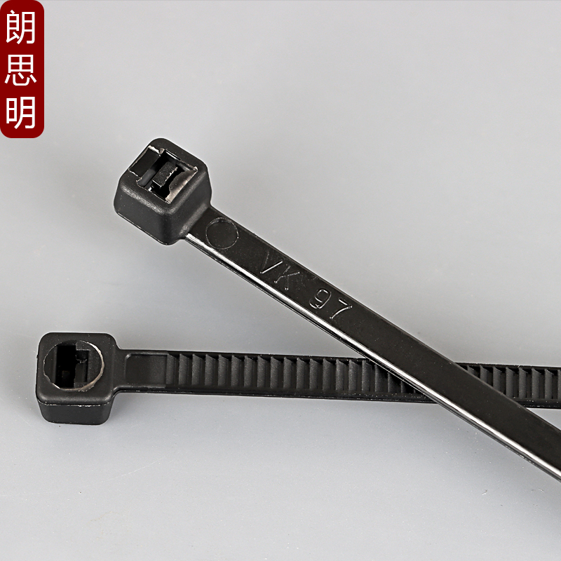 尼龙塑料扎带捆绑束线带自锁拉紧器绑带扎线带黑/白色3*100-8*500
