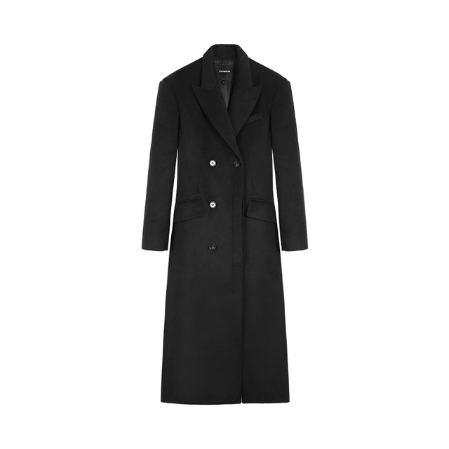 Temperament waist-hugging woolen coat suit long jacket