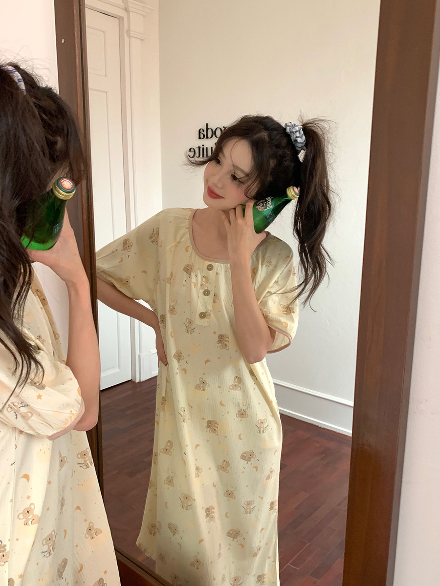 馨帮帮Homedress 夏季透气肌理感卡通睡衣套装薄款舒适家居服女,淘宝优惠券,粉丝福利购,淘宝优惠卷