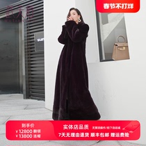 Martial Days Minke Fur Coat With 1 3 m Imports of whole mink with hat Han version Conspicuen Slim fur Fur Fur Straw Jacket