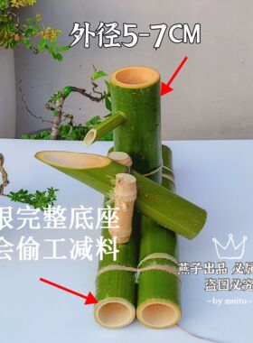 醒竹竹子流水摆件水循环家居装饰品竹制品竹筒庭院惊鹿竹筒过滤