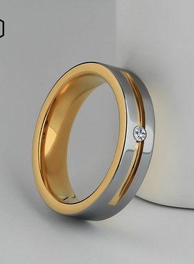 MOKANI潮牌时尚钨金戒指男士