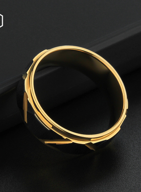 MOKANI轻奢时尚潮男钨金戒指刻字