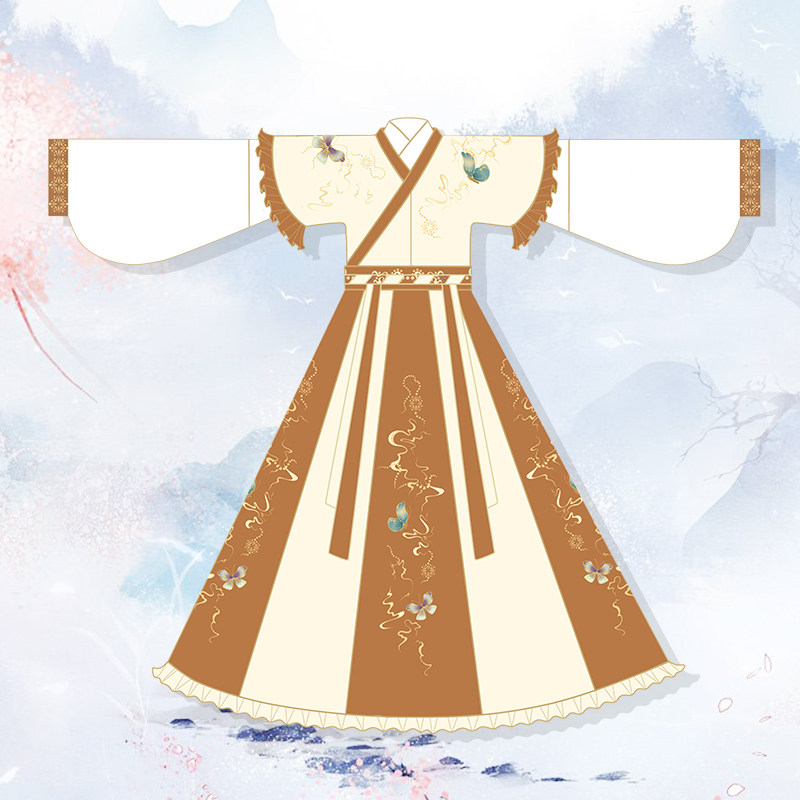 正品原创女中国风交领秋装飘逸汉服 近庸民族服装/舞台装