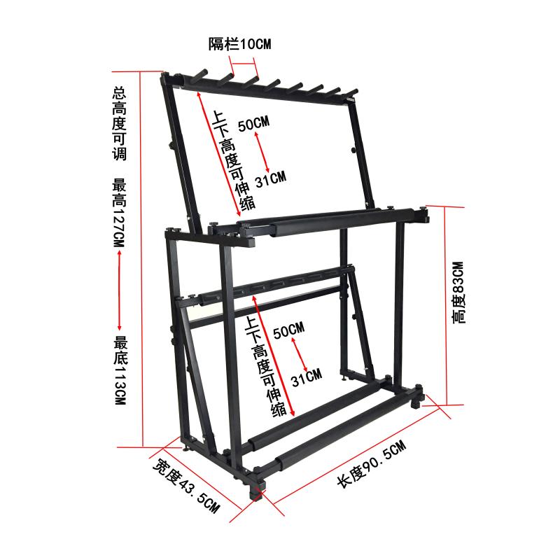 水弹玩具金属枪架专用模型展示支架立式落地摆放玩具改装配件M4AK - 图2