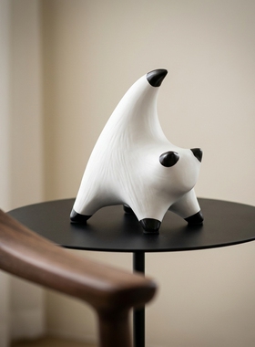 简约北欧小羊手工皮质装饰摆件