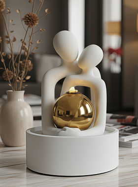 创意人物造型陶瓷摆件LED灯