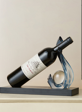 风生水起斜放红酒架酒柜摆件