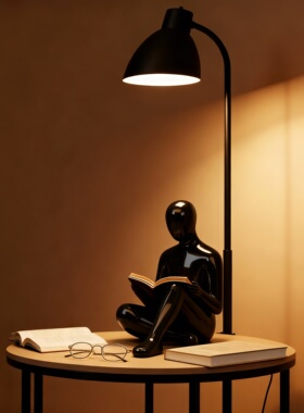 创意树脂人形读书摆件书房客厅