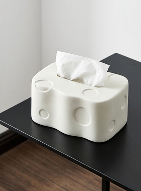 陶瓷奶酪造型纸巾盒可爱摆件