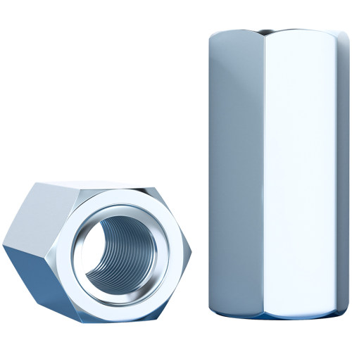 镀锌加长六角螺母螺杆丝杆牙条连接螺丝帽圆型接头M6M8M10M12-M30 - 图3