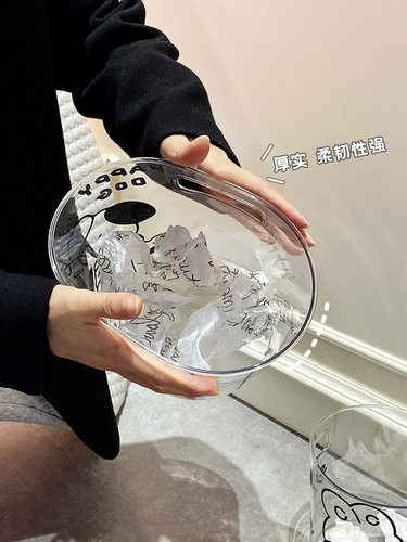 透明垃圾桶ins高颜值家用卧室卫生间大号纸篓可爱少女纸筒收纳桶 - 图3