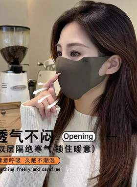 新款秋冬美拉德保暖口罩防寒透气