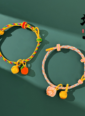 端午节五彩绳diy小粽子手绳配饰