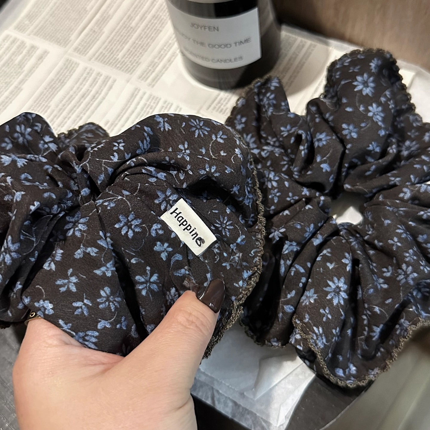 韩国时尚氛围感印花大肠发圈女2025新款气质马尾皮筋弹力耐用头绳,淘宝优惠券,粉丝福利购,淘宝优惠卷