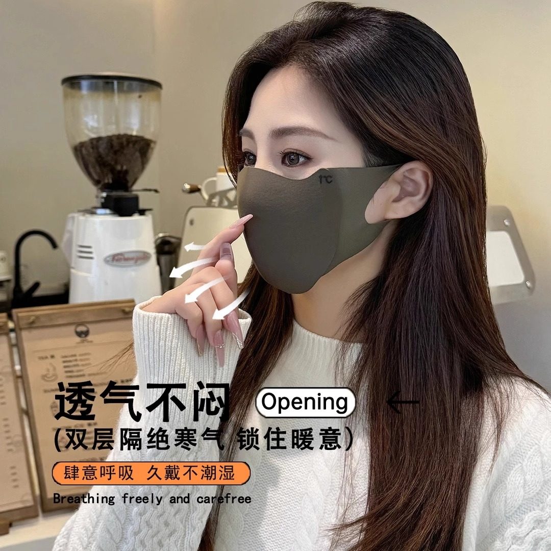 秋冬季美拉德保暖口罩防风面罩高颜值护眼角户外骑行加厚防护口罩,淘宝优惠券,粉丝福利购,淘宝优惠卷