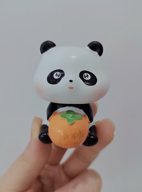 北京熊猫馆旅游纪念品摆件车载台面好运熊猫摇头摆饰送朋友老外