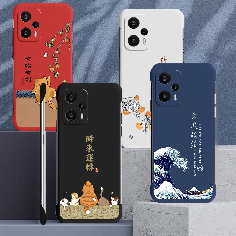 适用红米turbo3手机壳小米note13新款无边框note14保护套12Pro+硬壳note10防摔全包11se超薄Note外壳男pro女
