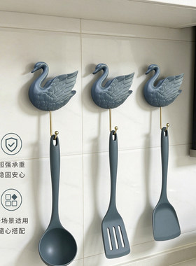 天鹅造型立体浮雕玄关墙壁挂钩