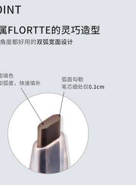 【胡可推荐】FLORTTE/花洛莉亚砍刀眉笔3支装直播防水