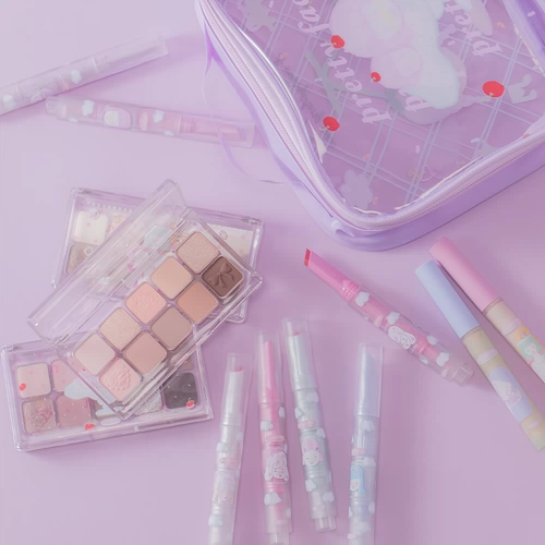 Flortte, база под макияж, подарочная коробка, помада, палетка теней, тональный крем для школьников, набор