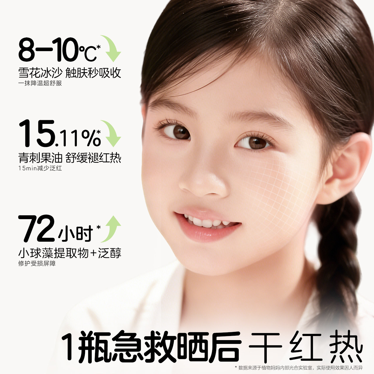 植物妈妈儿童面霜夏天宝宝霜春夏冰沙霜晒后补水滋润保湿润肤乳