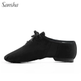 Sansha French Sandsha Jazz Dance Shoes Canvas Dance Shoes мягкие подошвы и короткие бандиты, современные кожаные подошвы танцевальной обуви