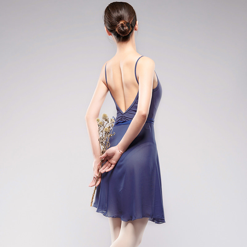 三沙芭蕾舞基训女艺考吊带练功服 sansha笨鸭芭蕾芭蕾舞服