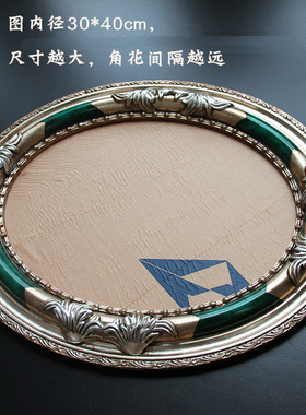 圆形香槟色复古油画框