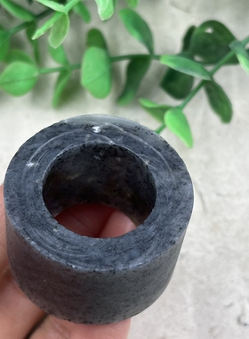 新疆和田玉青花籽扳指戒指圈口23边角料玉石料下脚料DIY指环包邮