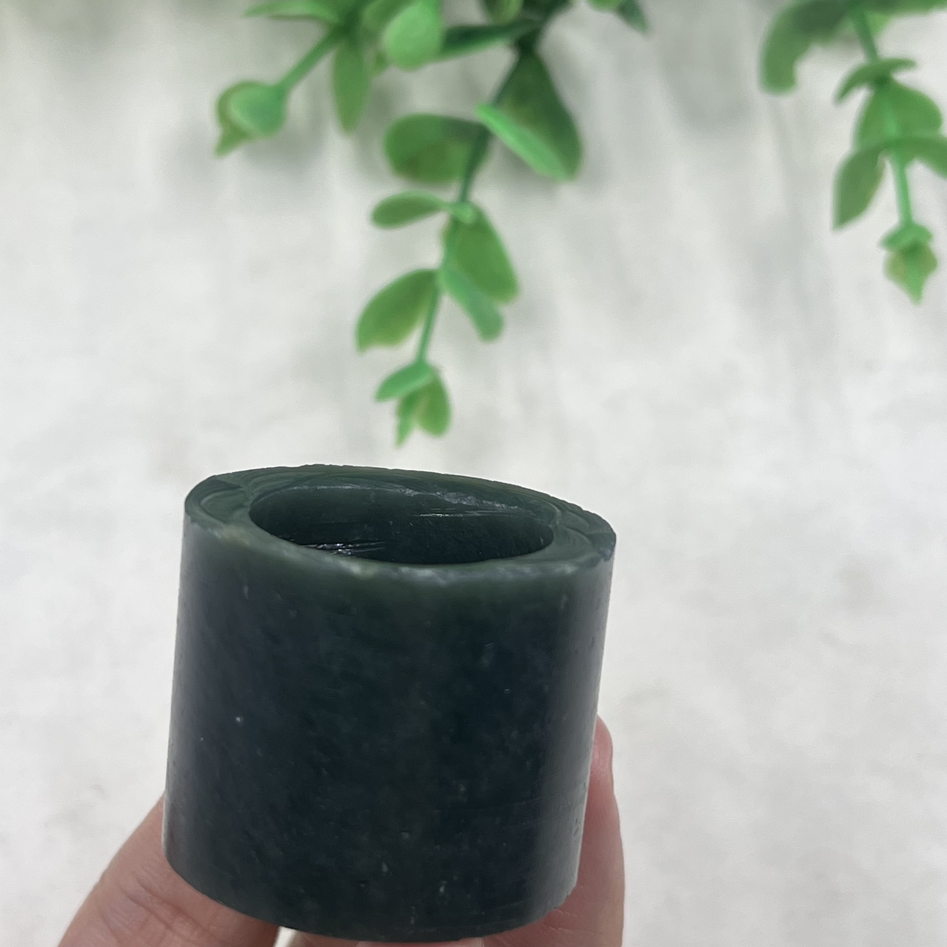 Xinjiang Hetian jade sapphire finger ring scrap ring mouth 22 finger ring ring jade material DIY circle free shipping t