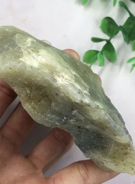 新疆和田玉黑白毛料件包邮